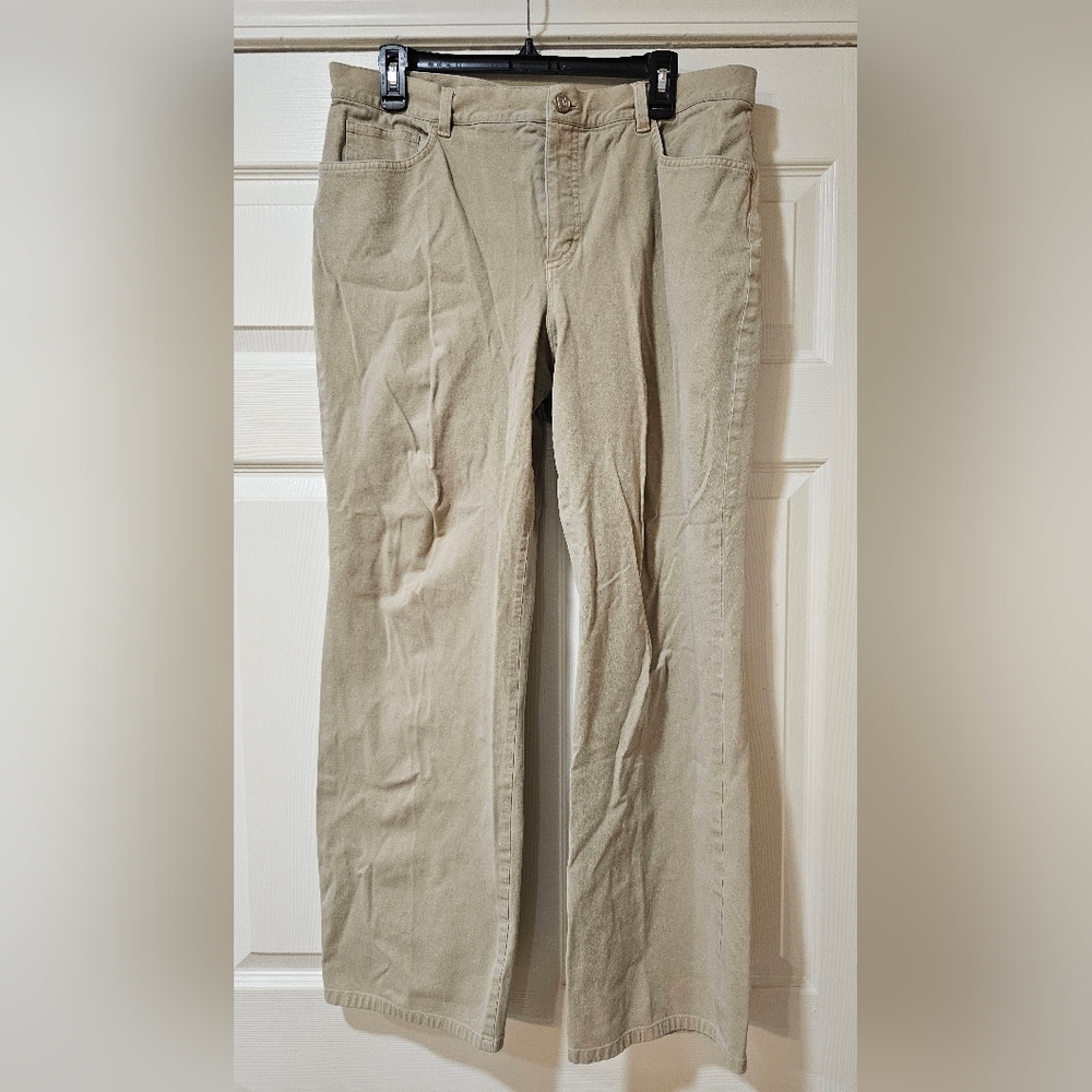 Women's Size 16 CHAPS Beige Pants Trousers